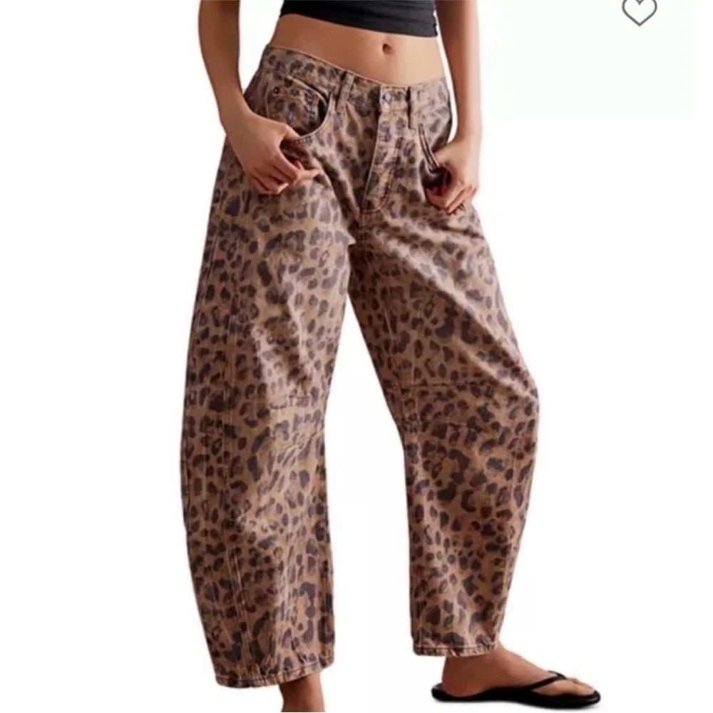 We The Free leopard good luck mid rise barrel - Picture 1 of 5